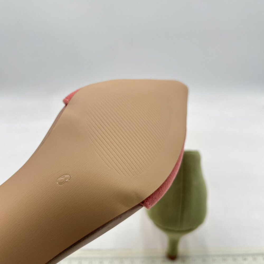 Pink and Green Women's Heels RUNS BIG - Picture 6 of 8